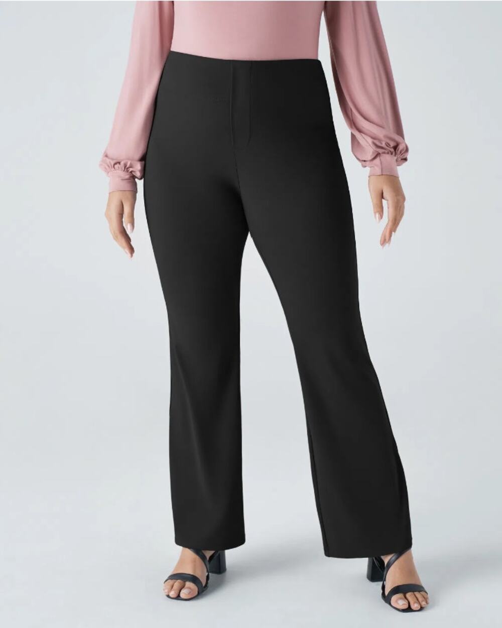 Halara NEW Flex High Waisted Back Pocket Work Pants Flare Plus Size Black 3X